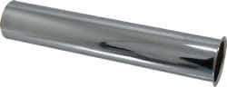 Federal Process - 1-1/2 Inside Diameter, 8 Inch Long, Single Flange, Sink Tailpiece - Chrome Coated, Brass, 22 Gauge - Apex Tool & Supply