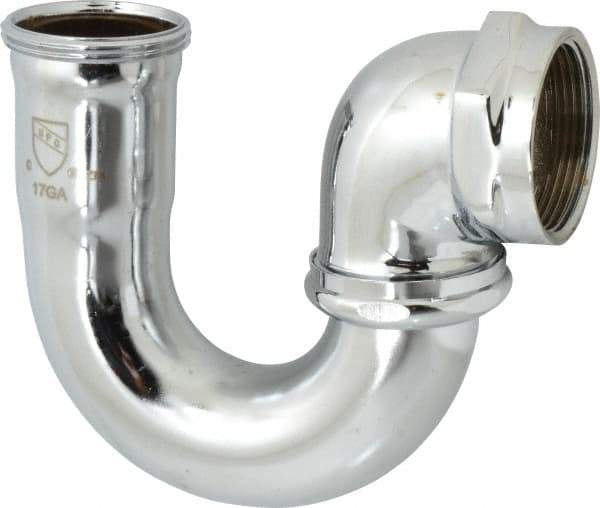 Federal Process - 1-1/2 Outside Diameter, 17 Gauge, Adjustable Sink Traps - Chrome Coated, Brass - Apex Tool & Supply