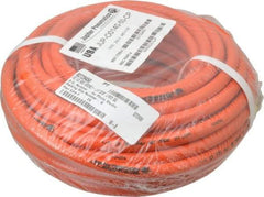 PRO-SOURCE - 1/4" ID x 15/32" OD 50' Long Multipurpose Air Hose - MNPT x MNPT Ends, 300 Working psi, 23 to 150°F, 1/4" Fitting, Orange - Apex Tool & Supply