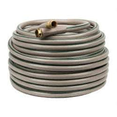 Made in USA - 150' Long Reel Hose - 5/8" Diam, 3/4" GHT, Rubber/Vinyl, 212 psi, All Season, Beige - Apex Tool & Supply