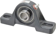 Browning - 5/8" ID, 4-7/8" OAL x 2-7/32" OAH Pillow Block - 1,444 Lb Static Cap, 2,611 Lb Dyn Cap, 3-5/8" Btw Mnt Hole Ctrs, 1-3/16" Base-to-Ctr Ht, Cast Iron - Apex Tool & Supply