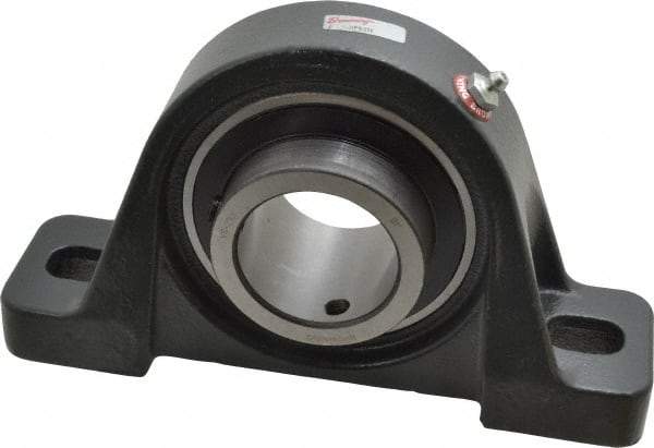 Browning - 2" ID, 8-13/16" OAL x 4-31/32" OAH Pillow Block - 6,601 Lb Static Cap, 9,752 Lb Dyn Cap, 6-15/16" Btw Mnt Hole Ctrs, 2-1/2" Base-to-Ctr Ht, Cast Iron - Apex Tool & Supply