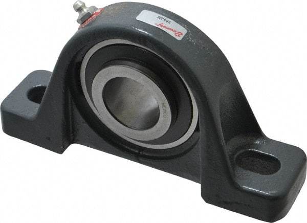 Browning - 1-1/4" ID, 6-3/4" OAL x 3-11/16" OAH Pillow Block - 3,493 Lb Static Cap, 5,782 Lb Dyn Cap, 5" Btw Mnt Hole Ctrs, 1-7/8" Base-to-Ctr Ht, Cast Iron - Apex Tool & Supply