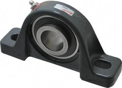 Browning - 1-1/4" ID, 6-3/4" OAL x 3-11/16" OAH Pillow Block - 3,493 Lb Static Cap, 5,782 Lb Dyn Cap, 5" Btw Mnt Hole Ctrs, 1-7/8" Base-to-Ctr Ht, Cast Iron - Apex Tool & Supply