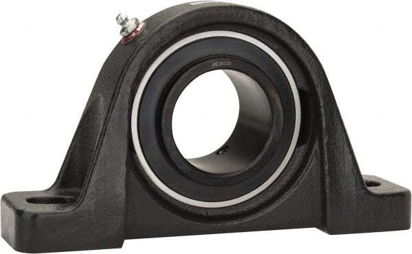 Browning - 2-3/16" ID, 8-13/16" OAL x 4-31/32" OAH Pillow Block - 6,601 Lb Static Cap, 9,752 Lb Dyn Cap, 6-15/16" Btw Mnt Hole Ctrs, 2-1/2" Base-to-Ctr Ht, Cast Iron - Apex Tool & Supply