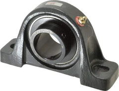 Browning - 1-3/4" ID, 7-3/8" OAL x 4-1/4" OAH Pillow Block - 5,216 Lb Static Cap, 7,889 Lb Dyn Cap, 5-21/32" Btw Mnt Hole Ctrs, 2-1/8" Base-to-Ctr Ht, Cast Iron - Apex Tool & Supply