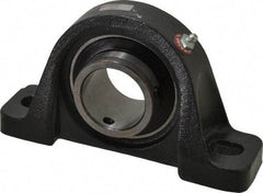 Browning - 1-15/16" ID, 8" OAL x 4-9/16" OAH Pillow Block - 5,216 Lb Static Cap, 7,889 Lb Dyn Cap, 6-15/16" Btw Mnt Hole Ctrs, 2-1/2" Base-to-Ctr Ht, Cast Iron - Apex Tool & Supply