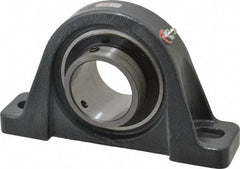 Browning - 2-7/16" ID, 9-1/2" OAL x 5-1/2" OAH Pillow Block - 8,150 Lb Static Cap, 11,789 Lb Dyn Cap, 7-13/32" Btw Mnt Hole Ctrs, 2-11/16" Base-to-Ctr Ht, Cast Iron - Apex Tool & Supply