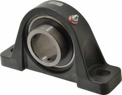 Browning - 2" ID, 8-13/16" OAL x 4-29/32" OAH Pillow Block - 6,601 Lb Static Cap, 9,752 Lb Dyn Cap, 6-15/16" Btw Mnt Hole Ctrs, 2-7/16" Base-to-Ctr Ht, Cast Iron - Apex Tool & Supply