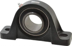 Browning - 2-3/16" ID, 8-13/16" OAL x 4-29/32" OAH Pillow Block - 6,601 Lb Static Cap, 9,752 Lb Dyn Cap, 6-15/16" Btw Mnt Hole Ctrs, 2-7/16" Base-to-Ctr Ht, Cast Iron - Apex Tool & Supply