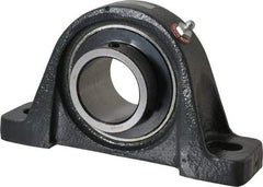 Browning - 1-3/4" ID, 7-3/8" OAL x 4-3/16" OAH Pillow Block - 5,139 Lb Static Cap, 7,901 Lb Dyn Cap, 5-21/32" Btw Mnt Hole Ctrs, 2-1/16" Base-to-Ctr Ht, Cast Iron - Apex Tool & Supply
