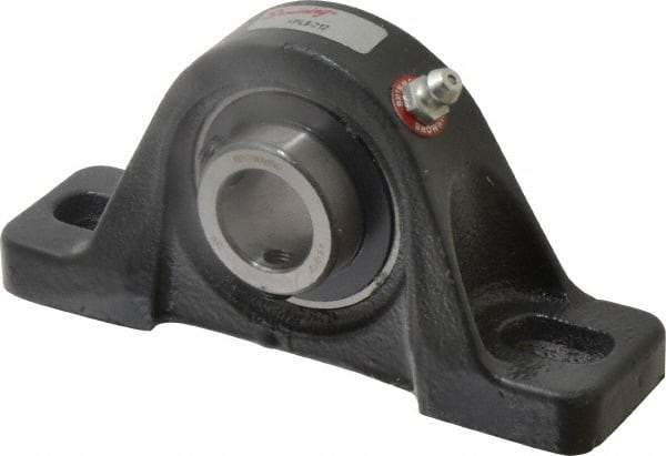 Browning - 3/4" ID, 5" OAL x 2-15/32" OAH Pillow Block - 1,444 Lb Static Cap, 2,611 Lb Dyn Cap, 3-25/32" Btw Mnt Hole Ctrs, 1-1/4" Base-to-Ctr Ht, Cast Iron - Apex Tool & Supply