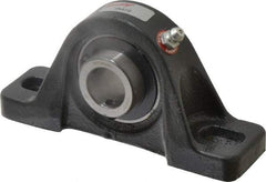 Browning - 3/4" ID, 5" OAL x 2-15/32" OAH Pillow Block - 1,444 Lb Static Cap, 2,611 Lb Dyn Cap, 3-25/32" Btw Mnt Hole Ctrs, 1-1/4" Base-to-Ctr Ht, Cast Iron - Apex Tool & Supply