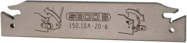 Seco - 0.843" Blade Height, 0.222" Blade Width, 4.72" OAL, Neutral Cut, Double End Indexable Cut-Off Blade - 150.10A Blade, 150.10 Series - Apex Tool & Supply