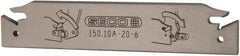 Seco - 0.843" Blade Height, 0.222" Blade Width, 4.72" OAL, Neutral Cut, Double End Indexable Cut-Off Blade - 150.10A Blade, 150.10 Series - Apex Tool & Supply