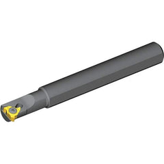 Vargus - Internal/External Thread, Right Hand Cut, 0.63" Shank Width x 0.6" Shank Height Indexable Threading Toolholder - 3.94" OAL, 2IR Insert Compatibility, OVR Toolholder, Series Miniature Round Shank - Apex Tool & Supply