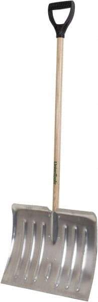 True Temper - 18 Inch Wide Blade x 15 Inch High Blade Snow Shovel - 38 Inch Long Ash Shaft Handle with Poly D-Grip - Apex Tool & Supply