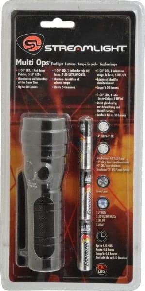 Streamlight - UV, White LED Bulb, 50 Lumens, Industrial/Tactical Flashlight - Black Aluminum Body, 3 AAA Alkaline Batteries Included - Apex Tool & Supply