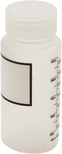 Dynalon Labware - 250 mL Wide-Mouth Bottle - Polypropylene, Translucent, 5.7" High x 2.4" Diam, 45mm Cap - Apex Tool & Supply