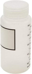 Dynalon Labware - 500 mL Wide-Mouth Bottle - Polypropylene, Translucent, 6-1/2" High x 3" Diam, 55mm Cap - Apex Tool & Supply