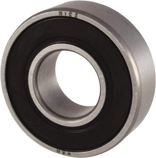 Nice - 1/2" Bore Diam, 1-3/8" OD, Double Seal Precision Ground Radial Ball Bearing - 7/16" Wide, 1 Row, Round Bore, 850 Lb Static Capacity, 1,878 Lb Dynamic Capacity - Apex Tool & Supply