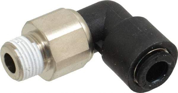 Legris - 6mm Outside Diam, 1/8 BSPT, Nylon Push-to-Connect Tube Male Swivel Elbow - 290 Max psi, Tube to Male BSPT Connection, Buna Nitrile O-Ring - Apex Tool & Supply