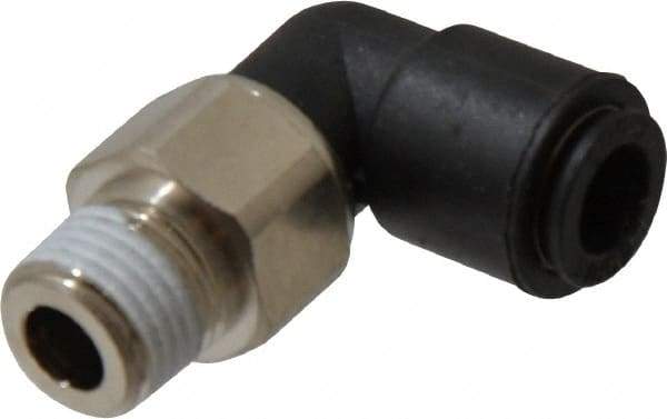 Legris - 8mm Outside Diam, 1/4 BSPT, Nylon Push-to-Connect Tube Male Swivel Elbow - 290 Max psi, Tube to Male BSPT Connection, Buna Nitrile O-Ring - Apex Tool & Supply