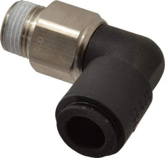 Legris - 12mm Outside Diam, 3/8 BSPT, Nylon Push-to-Connect Tube Male Swivel Elbow - 290 Max psi, Tube to Male BSPT Connection, Buna Nitrile O-Ring - Apex Tool & Supply