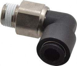 Legris - 1/4" Outside Diam, 1/8 NPT, Nylon Push-to-Connect Tube Male Swivel Elbow - 290 Max psi, Tube to Male NPT Connection, Buna Nitrile O-Ring - Apex Tool & Supply