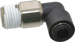 Legris - 1/4" Outside Diam, 1/4 NPT, Nylon Push-to-Connect Tube Male Swivel Elbow - 290 Max psi, Tube to Male NPT Connection, Buna Nitrile O-Ring - Apex Tool & Supply