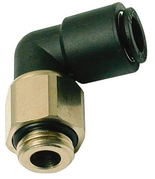 Legris - 8mm Outside Diam, 3/8 BSPP, Nylon Push-to-Connect Tube Male Swivel Elbow - 290 Max psi, Tube to Male BSPP Connection, Buna Nitrile O-Ring - Apex Tool & Supply