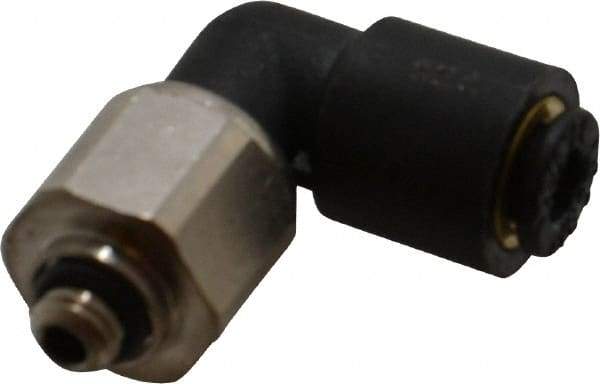 Legris - 4mm Outside Diam, M5x0.8 Metric, Nylon Push-to-Connect Tube Male Swivel Elbow - 290 Max psi, Tube to Metric Thread Connection, Buna-N O-Ring - Apex Tool & Supply