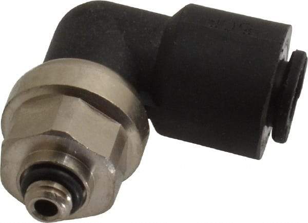Legris - 6mm Outside Diam, M5x0.8 Metric, Nylon Push-to-Connect Tube Male Swivel Elbow - 290 Max psi, Tube to Metric Thread Connection, Buna-N O-Ring - Apex Tool & Supply