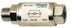 Legris - 1/8" Stainless Steel Check Valve - Unidirectional, Male BSPP x Female BSPP, 580 WOG - Apex Tool & Supply