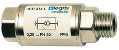 Legris - 3/8" Stainless Steel Check Valve - Unidirectional, Female BSPP x Male BSPP, 580 WOG - Apex Tool & Supply