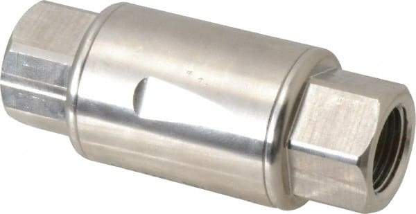 Legris - 3/8" Stainless Steel Check Valve - Unidirectional, FNPT x FNPT, 580 WOG - Apex Tool & Supply
