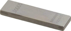 Mitutoyo - 0.10005" Rectangular Steel Gage Block - Accuracy Grade 0, Includes Certificate of Inspection - Apex Tool & Supply