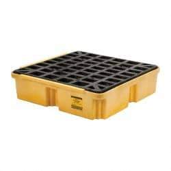 Eagle - 15 Gal Sump, 2,000 Lb Capacity, 1 Drum, Polyethylene Platform - 26" Long x 26" Wide x 6-1/2" High - Apex Tool & Supply