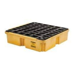 Eagle - 15 Gal Sump, 2,000 Lb Capacity, 1 Drum, Polyethylene Platform - 26" Long x 26" Wide x 6-1/2" High - Apex Tool & Supply