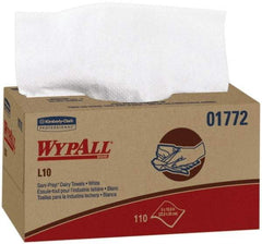 WypAll - Dry General Purpose Wipes - Pop-Up, 10-1/4" x 9" Sheet Size, White - Apex Tool & Supply