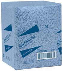 Kimtech - 1/4 Fold Clean Room/Lab/Critical Task Wipes - Poly Pack, 13" x 12" Sheet Size, Blue - Apex Tool & Supply