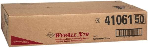 WypAll - X70 Dry Shop Towel/Industrial Wipes - 29-3/4" x 16" Sheet Size, White - Apex Tool & Supply