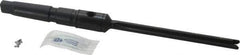 Allied Machine and Engineering - Series Y, 3/8 to 27/64" Diam, 2MT Taper Shank, Straight Flute Spade Drill - 4-3/8" Max Depth, 6-19/32" Body Length, 9-7/16" OAL, Extended Length, Through Coolant - Apex Tool & Supply