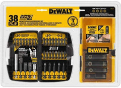 DeWALT - 38 Piece, Impact Ready Accessory Set - 1/4" Hex Shank, 3/8" Sockets Drive - Apex Tool & Supply