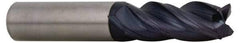 Accupro - 5/8", 4 Flute, Single End, Solid Carbide, Corner Chamfer End Mill - 3-1/2" OAL, Right Hand Flute, 1-5/8" LOC, Right Hand Cut - Apex Tool & Supply