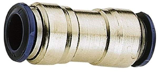 Alpha Technologies - 1/8" Outside Diam, Nickel Plated Brass Push-to-Connect Union - 250 Max psi, Tube to Tube Connection, Buna O-Ring - Apex Tool & Supply