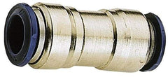 Alpha Technologies - 1/8" Outside Diam, Nickel Plated Brass Push-to-Connect Union - 250 Max psi, Tube to Tube Connection, Buna O-Ring - Apex Tool & Supply