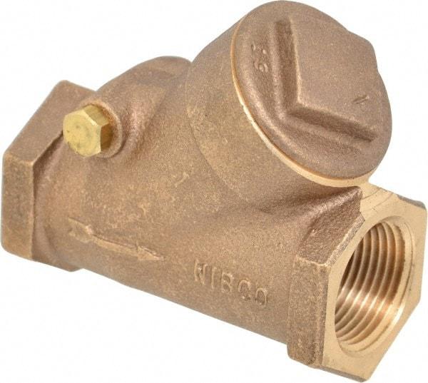 NIBCO - 1" Bronze Check Valve - Y-Pattern, FNPT x FNPT, 400 WOG - Apex Tool & Supply
