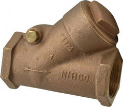 NIBCO - 1-1/4" Bronze Check Valve - Y-Pattern, FNPT x FNPT, 400 WOG - Apex Tool & Supply