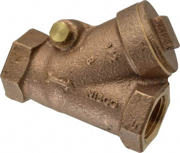 NIBCO - 1/2" Bronze Check Valve - Y-Pattern, FNPT x FNPT, 600 WOG - Apex Tool & Supply